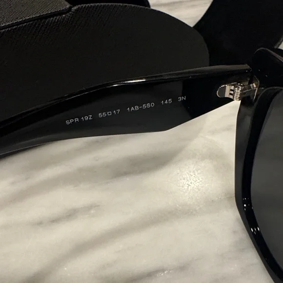 Prada Glossy Black Cat-Eye Sunglasses - Picture 5 of 15